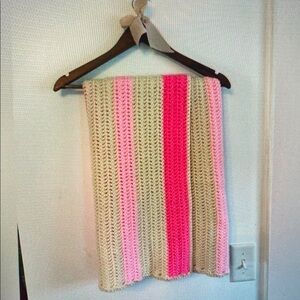 Striped Pink and Cream Knit Skirt